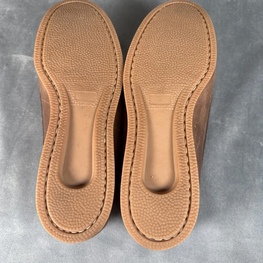 L.L.Bean Signature 281250 Blucher Boat Shoes Handsewn Leather Moccasins Mens 9.5